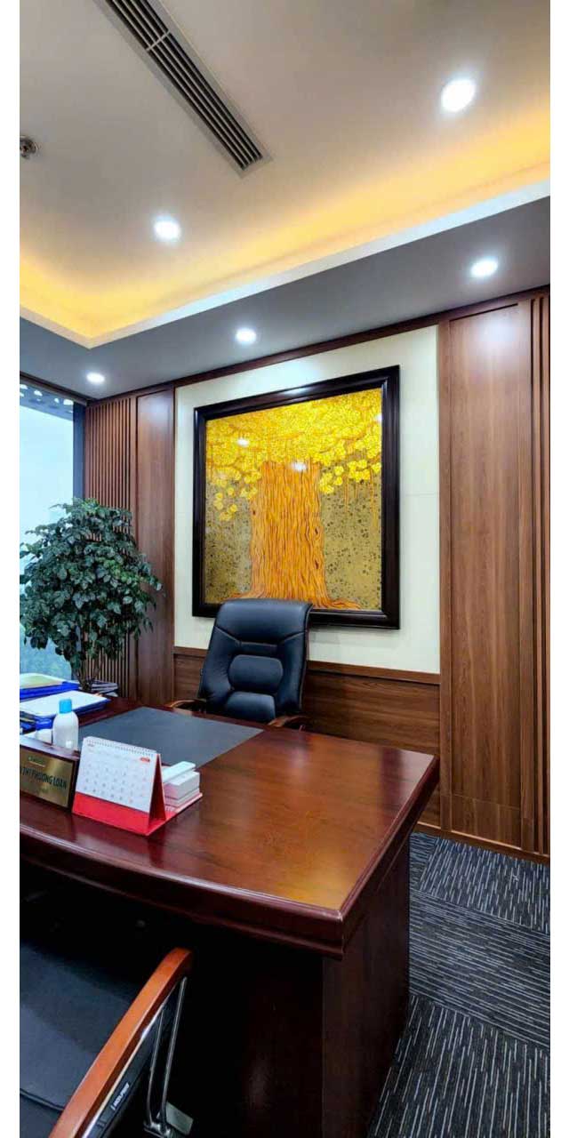 Tranh Sơn Mài Cây Bồ Đề Giác Ngộ Ngàn Năm Tuổi – Khổ Vuông 95x95cm